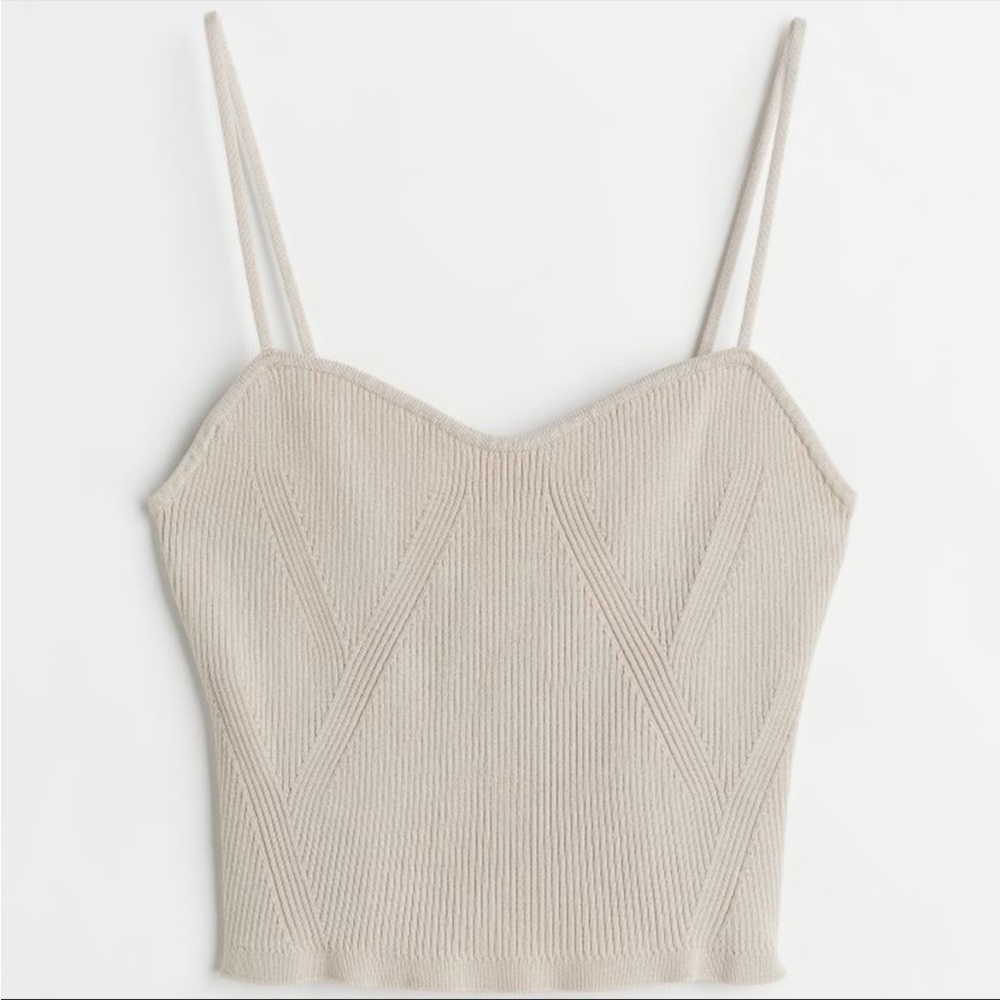 H&M crop top beige